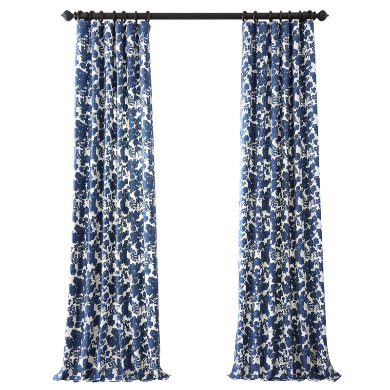 Birch Lane™ Tikal Printed Cotton Curtains for Bedroom Room Darkening